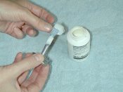 Adhesive on the patch